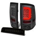 2pcs 3d Led C-style Light Bar Rear Tails Brake Lamps And Dual-row Third Light Compatible With Dodge Ram 1500 2500 3500 09-17