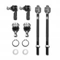 A-premium Set Of 6 Front Lower Ball Joint Inner Outer Tie Rod End Compatible With Hyundai Tiburon 1997 1998 1999 2000 2001 