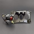 Httmt Mt408-p- Chrome Horizontal Vertical Zigzag Mount License Plate Bracket 7x4 Black Round Led Tail Brake Light Integrated