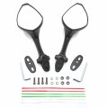 Httmt- Black Racing Rearview Mirror W Sticker Compatible With Hond Cbr600 Suzuk Gsxr750 1300 Ninja Fz1 P N Mt252-041-bk