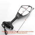 2x Motorcycle Side Mirror Motorbike Rear View Left Right Mirrors Installed On Fairing Fit For Kawasaki Ninja 250 500 Zx 6r 10r