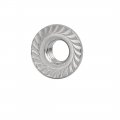 Uxcell M6x10mm Thread Dia Stainless Steel Hex Hexagon Flange Lock Nuts 10pcs