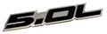 5 0 Liter Engine Aluminum Emblem In Silver And Black 4 Long