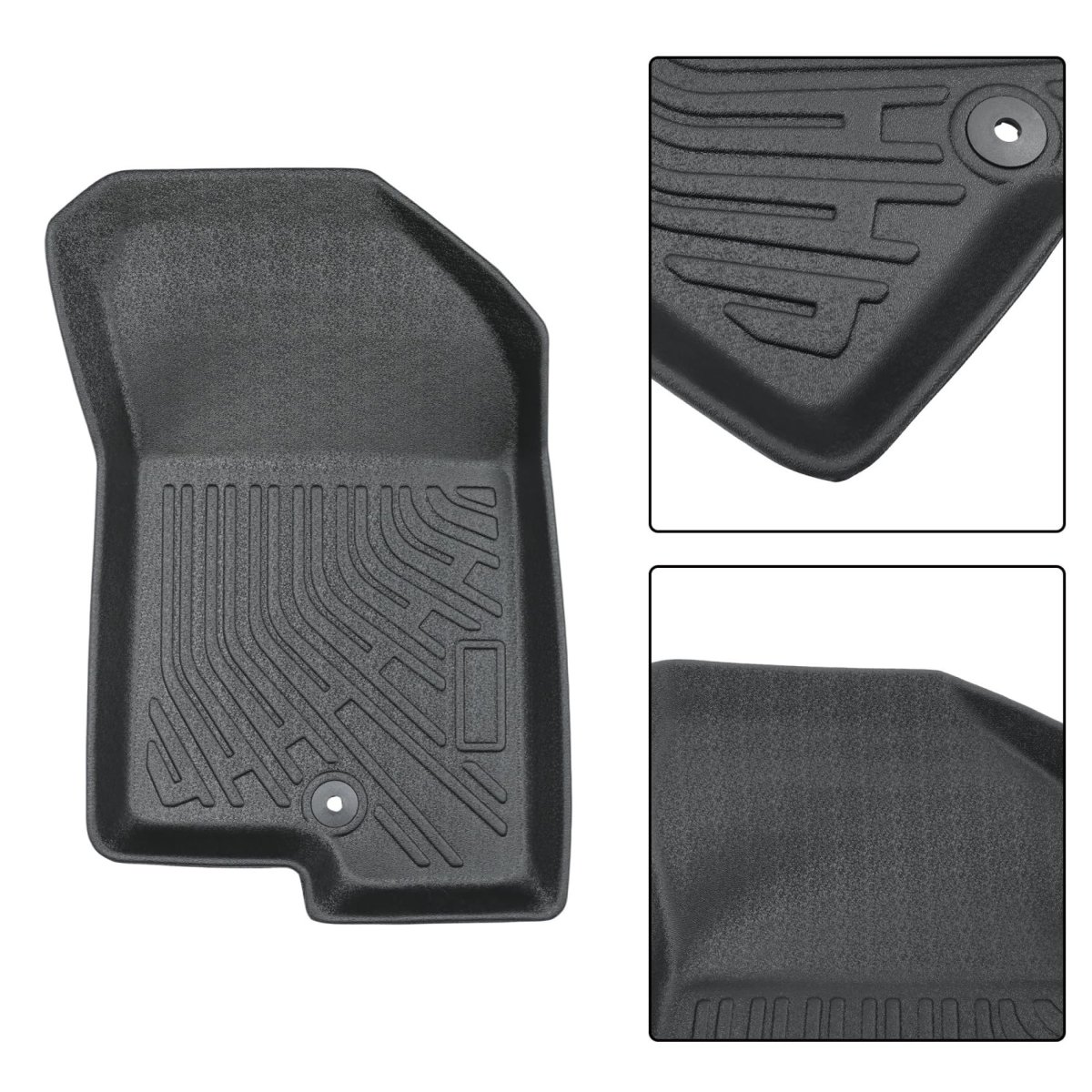 4pcs Floor Mats Black Tpe 1st And 2nd Row Replacement For Caliber 2007-2012