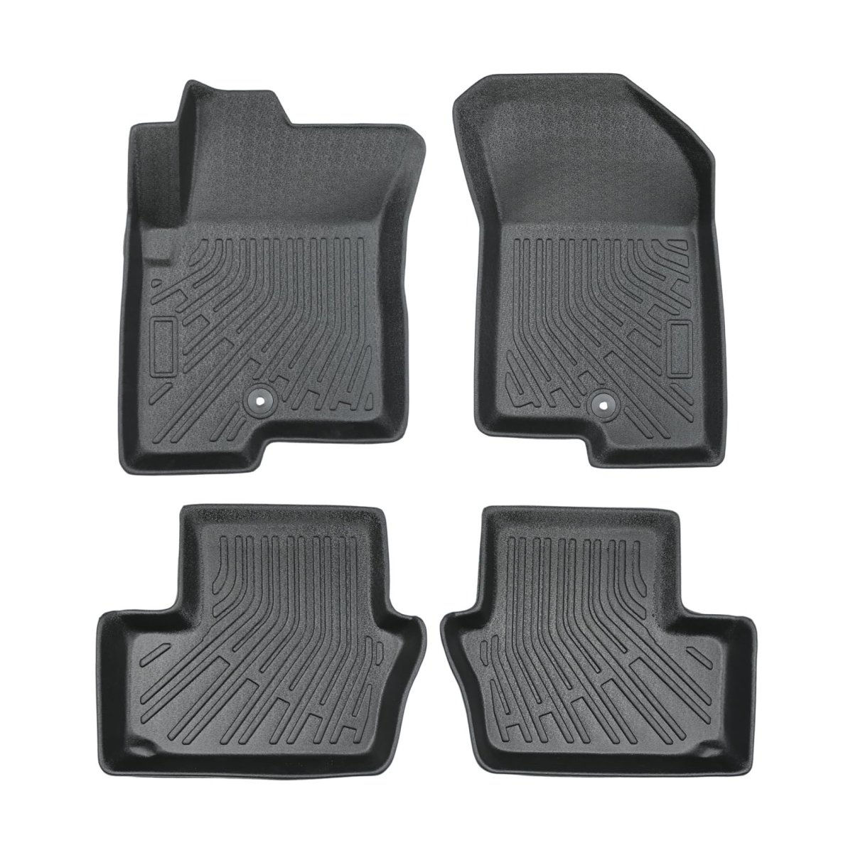 4pcs Floor Mats Black Tpe 1st And 2nd Row Replacement For Caliber 2007-2012
