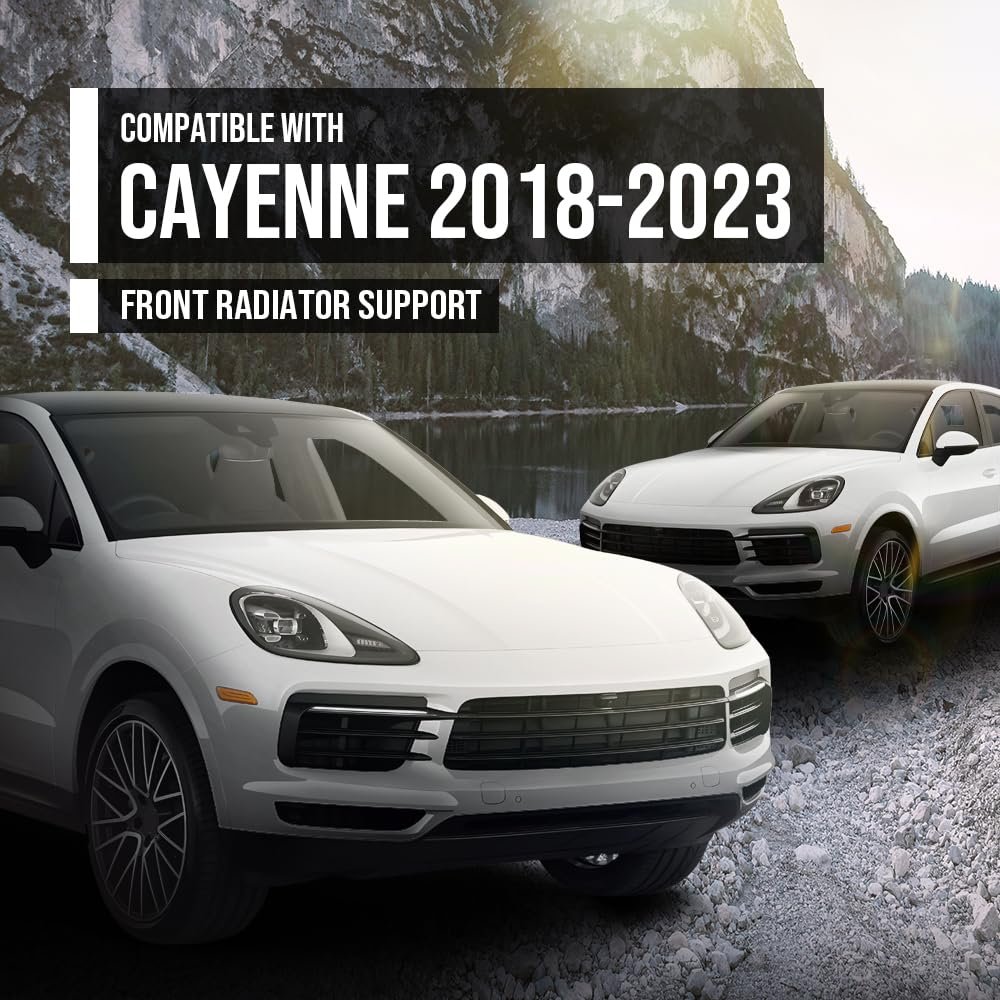 Front Radiator Support Lock Trim Cover Panel For Porsche Cayenne 2019 2020 2021 2022 2023 9y0805504 Black