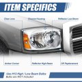 Auto Dynasty Ch2503170 Factory Style Headlight Lamp Compatible With Dodge Dakota Non Black Bezel 2006-2007 Passenger Right Side