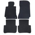 Velour Floor Mats For Mercedes Benz C Class W204 2007 2014 Custom Fit Front And Rear Black Carpet Liners Non Slip All Season 