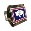 Elektroplate State Of Wyoming Bison Flag All Metal Woodland Camo Hitch Cover For Trucks And Suvs Fits Standard 2 Trailer
