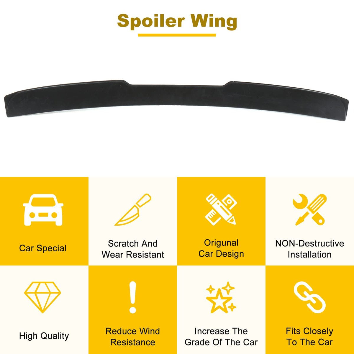 Rear Roof Window Visor Spoiler For Bmw 5 Series 2004 2009 Fits 525i 528i 530i 535i 545i 550i M5 Black Abs Plastic Replacement