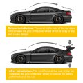 Rear Roof Window Visor Spoiler For Bmw 5 Series 2004 2009 Fits 525i 528i 530i 535i 545i 550i M5 Black Abs Plastic Replacement