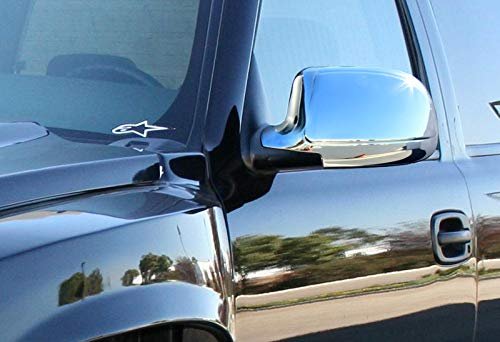 Eparts Chrome Polished Abs Side View Mirror Overlay Full Cover Trim Caps Fit For Chevy Silverado Gmc Sierra 1500 2500 3500