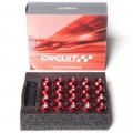 Circuit Performance Spline Drive Tuner Acorn Lug Nuts Red 14x1 5 Forged Steel 20pc Tool Compatible With Dodge Challenger