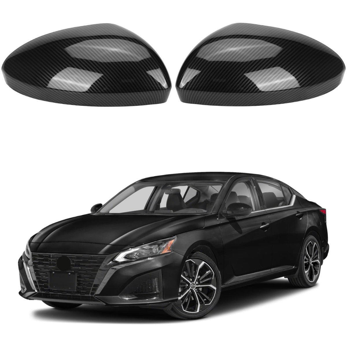 Carbon Fiber Replacement Mirror Cover For 2019 2025 Nissan Altima Fits Platinum S Sl Sr Sv Edition One Part 96374 6ca9a Clip On