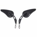 Httmt Mt382d- Motorcycle Black Raindrop Side Racing Mirrors For H-d 1982-later Except 2014-later Flhtkse Flhrse6 Flhr And Flhrc 