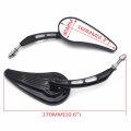Httmt Mt382d- Motorcycle Black Raindrop Side Racing Mirrors For H-d 1982-later Except 2014-later Flhtkse Flhrse6 Flhr And Flhrc