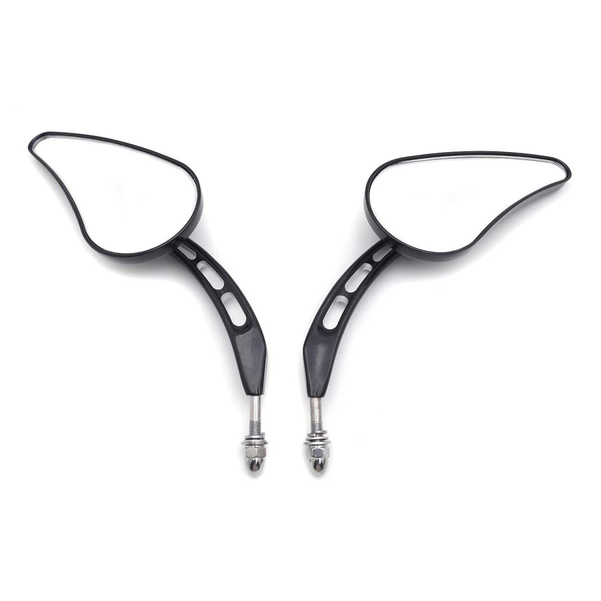 Httmt Mt382d- Motorcycle Black Raindrop Side Racing Mirrors For H-d 1982-later Except 2014-later Flhtkse Flhrse6 Flhr And Flhrc