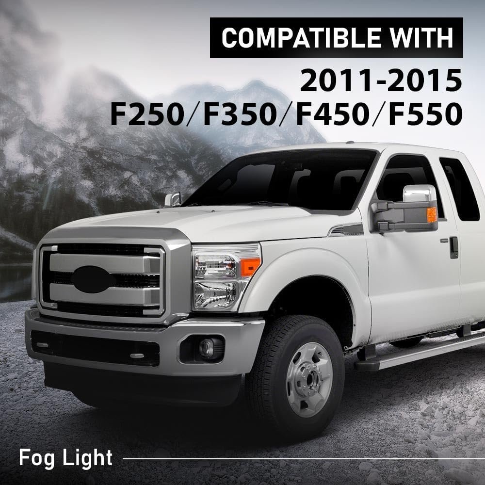 Fog Lights Front Bumper Lamp Driver And Passenger Side W Harness For Ford F250 F350 F450 F550 Super Duty 2011-2016 Bc3z15200a