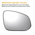 X Autohaux Car Rearview Right Passenger Side Mirror Glass Replacement W Backing Plate Heated For Toyota Tacoma 2016-2021 Rav4