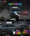 Partsam Car Underglow Neon Accent Strip Lights With Remote App Control Music Modes Scene Options Mic Diy Underbody Light Strips