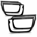 Amerilite For 2010-2013 Camaro 5th Gen 4pcs Tail Light Polish Black Bezel Covers Passenger And Driver Side