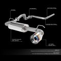 4 75 Inches Burnt Muffler Tip Catback Exhaust System Compatible With Dodge Neon Sohc 00-05