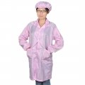 Iivverr Woman Pink Long Sleeve Patch Pockets Anti Static Overall Gown Coat Mujer Rosa Manga Larga Parches Bolsillos Esta Tica 