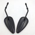 Httmt Black Motorcycle Teardrop Mirror Compatible With H-d Sportster Low Glide Fxrs Fxrt Softail