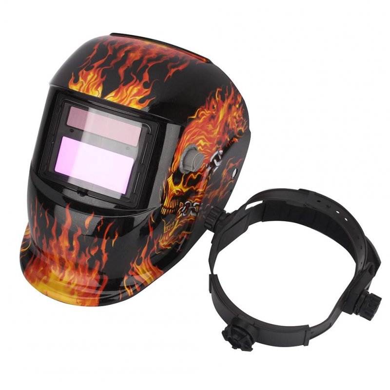 Auto Darkening Welding Helmet Solar Mig Mmg Tig Lithium Battery Operated With Backup