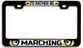 Ia D Rather Be Marching Geek Bl Steel License Plate Frame Raised Epoxy Style Tag Holder 