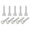 Uxcell Knurled Thumb Screws M4x20mm Brass Shoulder Bolts Grip Knobs Fasteners Nickel Plated 10pcs