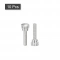 Uxcell Knurled Thumb Screws M4x20mm Brass Shoulder Bolts Grip Knobs Fasteners Nickel Plated 10pcs