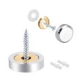 Mirror Screws Decorative Cap Cover Nails Polished Stainless Steel 22mm 4pcs 
