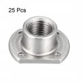 Uxcell Weld Nuts 7 16-20 Tab Base Carbon Steel Machine Screw 4 Projection Silver 25pcs