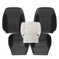Driver Passenger Bottom Top Lean Back Cloth Seat Covers Foam Jet Black For Chevy Silverado 1500 2500hd Gmc Sierra 2014 2015 