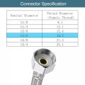 Uxcell 39 Inch Long Faucet Supply Line Connector 4pcs G1 2 Female Compression Thread X M10 Male Braided 304 Stainless Steel