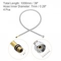 Uxcell 39 Inch Long Faucet Supply Line Connector 4pcs G1 2 Female Compression Thread X M10 Male Braided 304 Stainless Steel