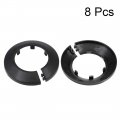 Uxcell 50-51mm Pipe Cover Decoration Pp Plastic Water Escutcheon Black 8pcs