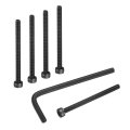 50pcs Hex Socket Head Cap Screws Bolts M3x38mm 304 Stainless Steel Drive Machine With Wrench Full Threaded Black 