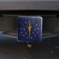 Rustic Indiana State Flag Distressed Usa Tow Trailer Hitch Cover Plug Insert 