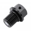 Nicecnc Black M12 X 1 5 Magnetic Oil Drain Plug Bolt Dirt Street Bike Compatible With Yamaha Wr400f Yz125 Yz250g R Yz426f