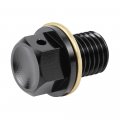 Nicecnc Black M12 X 1 5 Magnetic Oil Drain Plug Bolt Dirt Street Bike Compatible With Yamaha Wr400f Yz125 Yz250g R Yz426f