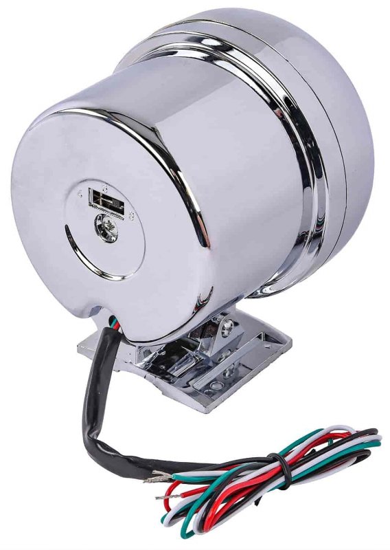 Jegs 41307 3-3 4 In Pedestal Mount Tachometer 0-8 000 Rpm-white Face