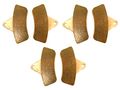 Front And Rear Severe Duty Brake Pads For Arctic Cat Bearcat 454 Fits 1996 To 1998 Models Sintered Bronze Compound Set Of 3 