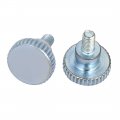 Uxcell M3x6mm Flat Knurled Head Fully Threaded Thumb Screws Bolts Fastener 15pcs