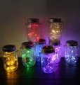 8 Pack Solar Mason Jar Lid Lights 20 Led Warm White Fairy String For Garden Patio Deck Wedding Waterproof Outdoor Indoor
