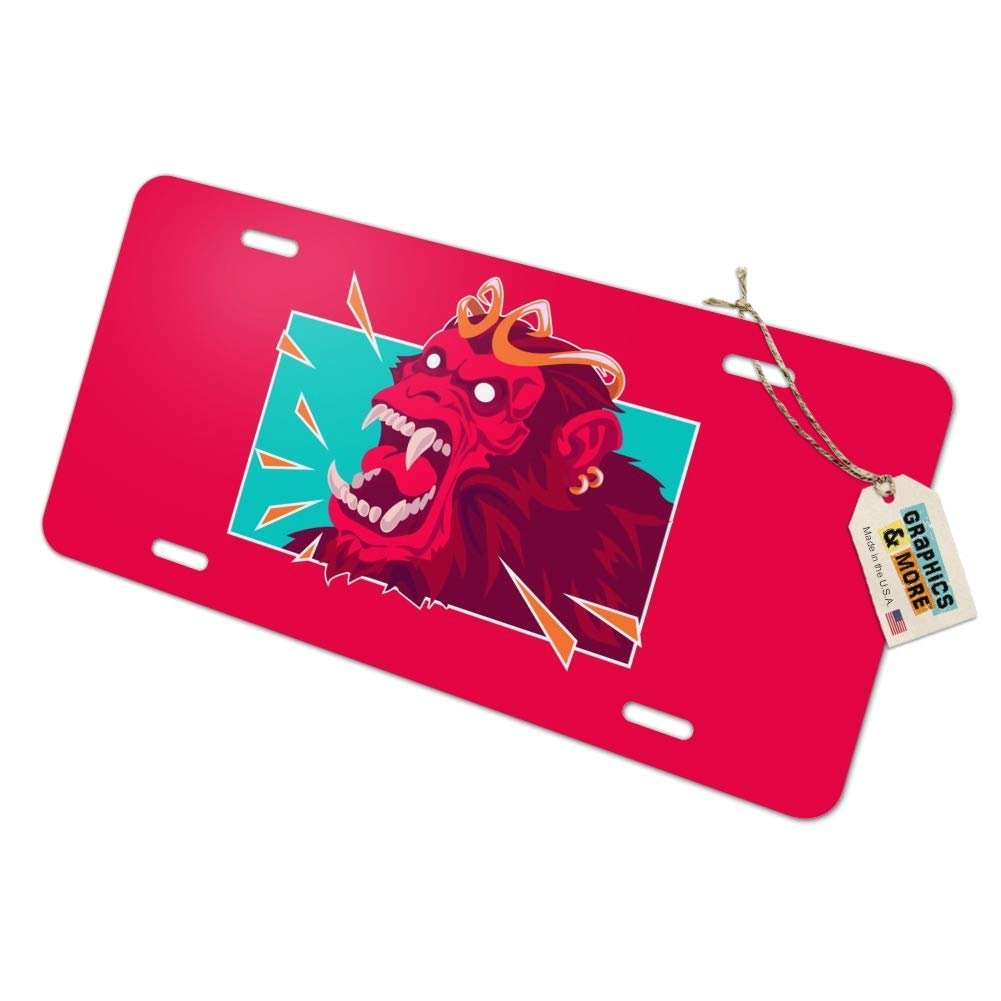 Graphics More Rampaging Red Chimpanzee Ape Monkey King Novelty Metal Vanity Tag License Plate