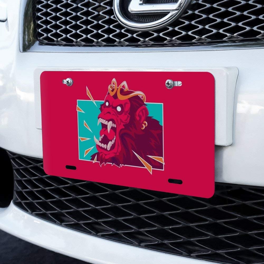 Graphics More Rampaging Red Chimpanzee Ape Monkey King Novelty Metal Vanity Tag License Plate