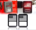 Hooke Road Jk Tail Light Cover Taillight Guard Us Flag Cage Compatible With Jeep Wrangler Unlimited 2007-2018 Pair Black Old