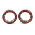 12x18x4mm Precision Hybrid Ceramic Ball Bearings Red Rubber Seals 2 